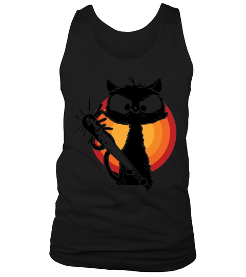 Halloween Retro Cat Vintage Cat Tank Top Unisex