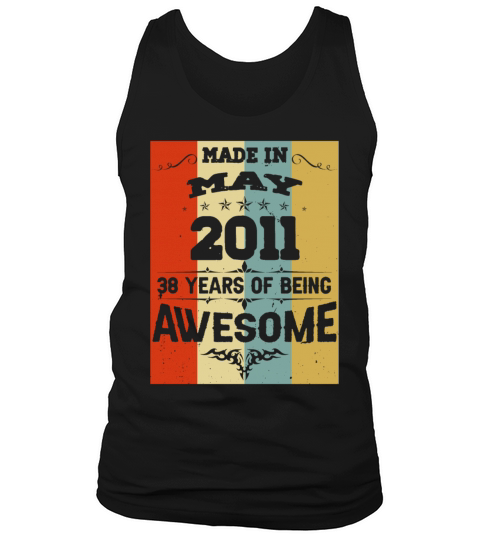 May 2011 Vintage Birthday Present Tank Top Unisex