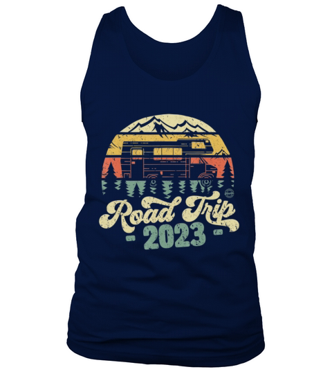 Road Trip 2023 Retro Vintage Camper Tank Top Unisex