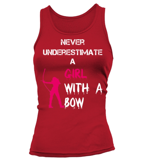 never underestimate a girl with a bow Tank top Woman