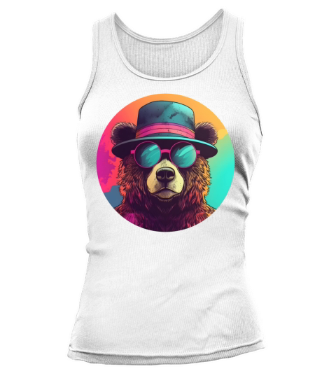 Vintage 80s 90s Nostalgic Bear Lovers Tank top Woman