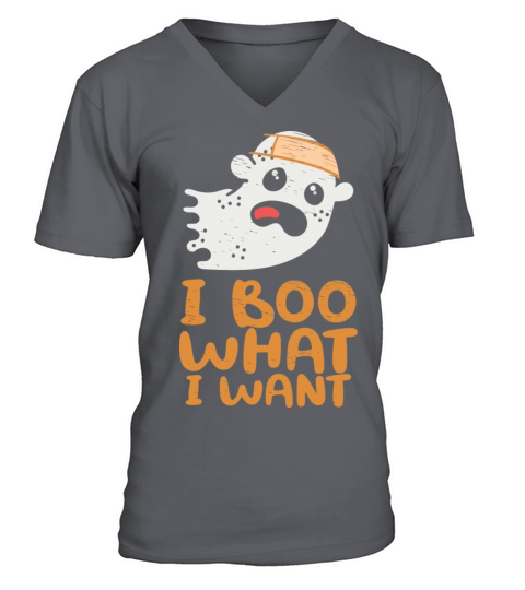 I Boo What I Want Funny Halloween Ghost V-Neck T-shirt