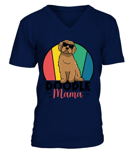 Womens Doodle Mama Labradoodle Goldendoodle V-Neck T-shirt