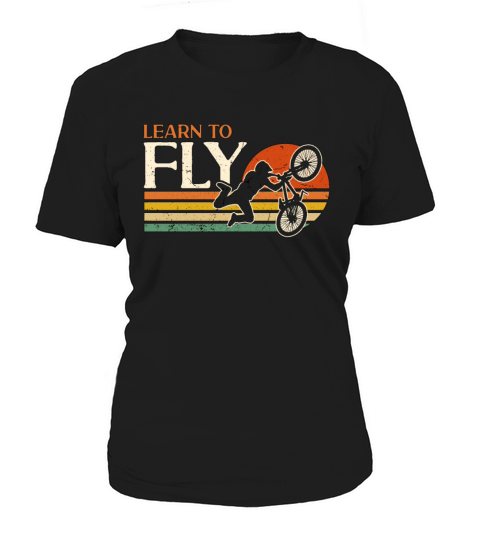 BMX Racing Learn To Fly Retro Bicycle BMX Rider Women's T-Shirt