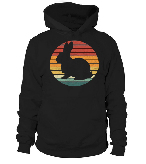Bunny Lover - Vintage Retro Sunset Bunny Hoodie Unisex
