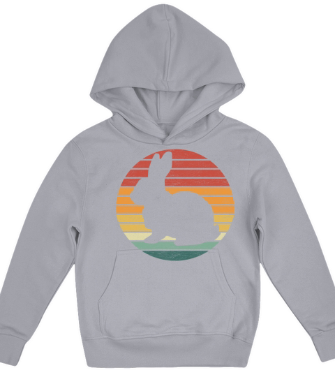 Bunny Lover - Vintage Retro Sunset Bunny Kids Hoodie