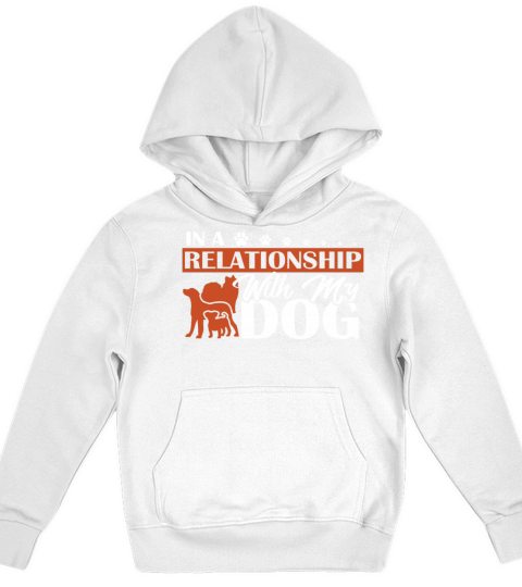 In A Relationship With My Dog Funny Pet Valentine Kids Hoodie