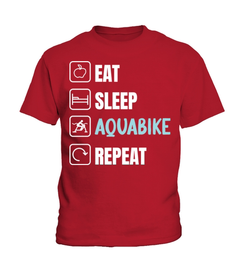 Aquabike Pool Exercise Lover Eat Sleep Kids T-Shirt