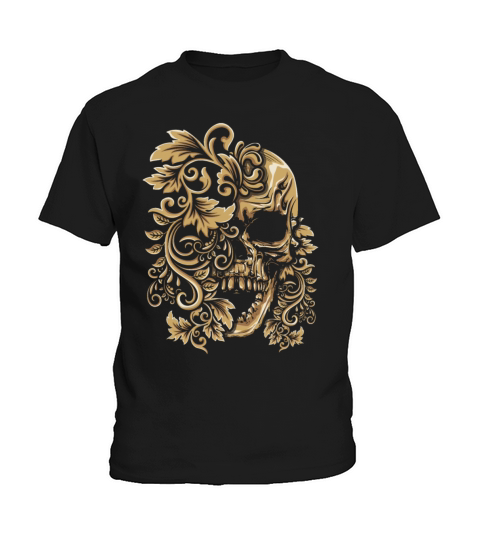 Floral Muertos Day Of Dead Sugar Bone Vintage Kids T-Shirt