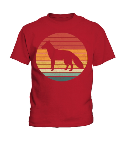 Fox Lover - Vintage Retro Sunset Fox Kids T-Shirt