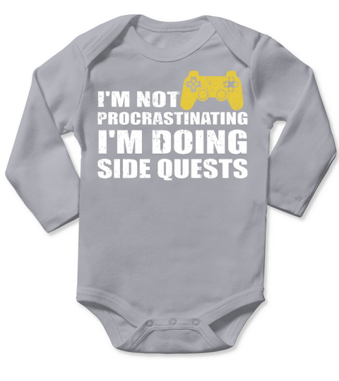 Im Not Procrastinating Im Doing Side Quests Long Sleeve Baby One-Piece
