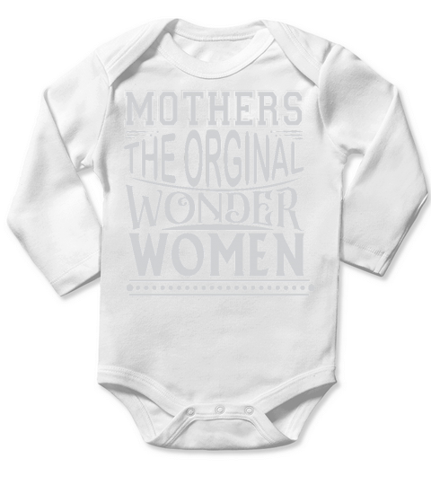 Mothers The Orginal Wonder Women Long Sleeve Baby One-Piece