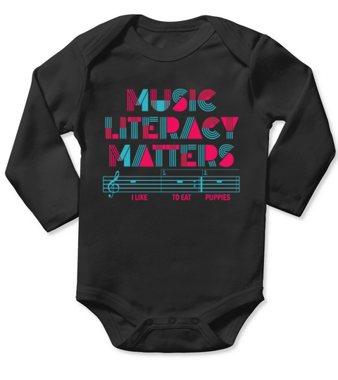 Music Literacy Matters Long Sleeve Baby One-Piece