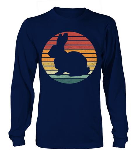 Bunny Lover - Vintage Retro Sunset Bunny Long sleeved Unisex