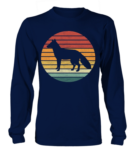 Fox Lover - Vintage Retro Sunset Fox Long sleeved Unisex