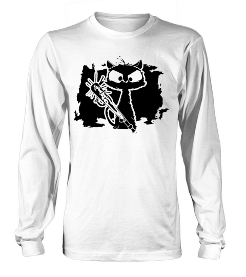 Halloween Retro Cat Vintage Cat Long sleeved Unisex