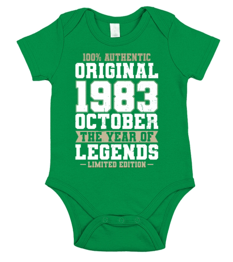 40th birthday october 1983 original 1983 Short Sleeve Baby One-Piece