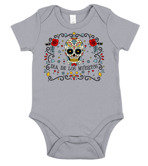 Dia De Los Muertos Day Of Dead Mexican Short Sleeve Baby One-Piece