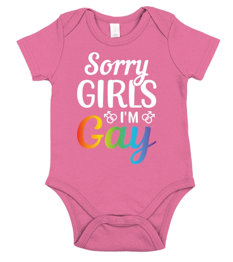 Sorry Girls Im Gay LGBT Short Sleeve Baby One-Piece