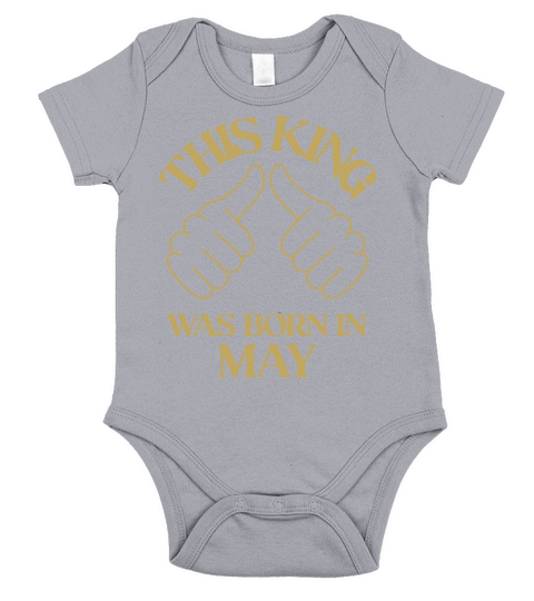 This king was born in May with hands apparel Short Sleeve Baby One-Piece