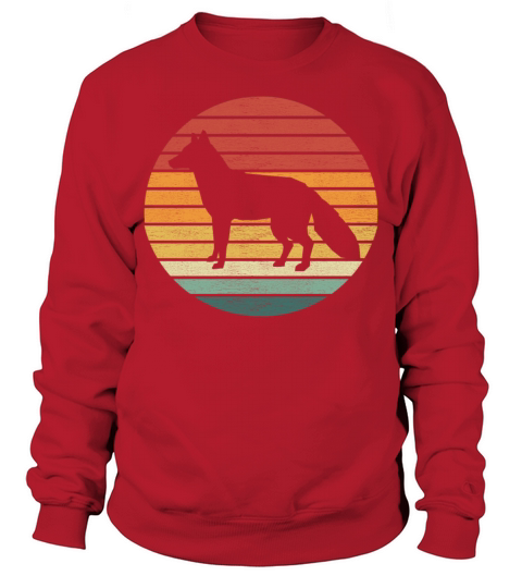 Fox Lover - Vintage Retro Sunset Fox Sweatshirt Unisex