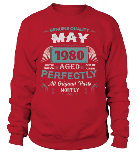 May 1980 Vintage Birthday Present Sweatshirt Unisex