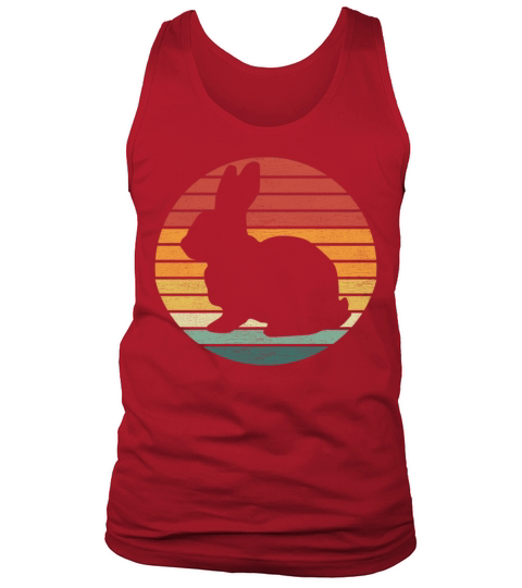 Bunny Lover - Vintage Retro Sunset Bunny Tank Top Unisex
