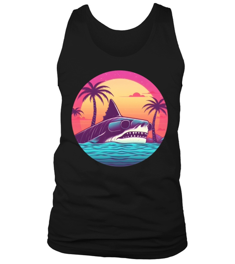 Vintage 80s 90s Style for Shark Lovers Tank Top Unisex