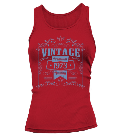 Vintage 1973 birthday ornaments old school Tank top Woman