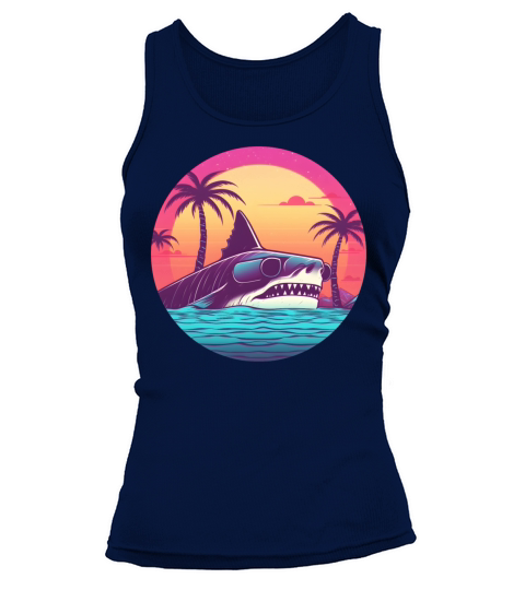 Vintage 80s 90s Style for Shark Lovers Tank top Woman
