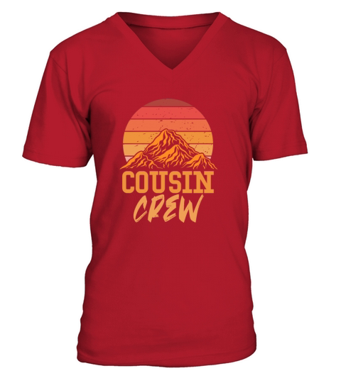 Cousin Crew Retro Vintage V-Neck T-shirt