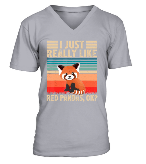 Red Panda Animal Lover I Just Really Like Red Pand V-Neck T-shirt