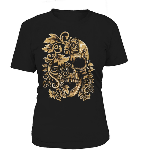 Floral Muertos Day Of Dead Sugar Bone Vintage Women's T-Shirt