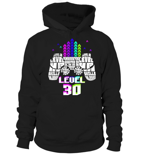 Geek Level 30 Unlocked 1993 30th Birthday Gamer Hoodie Unisex
