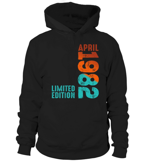 Since April 1982 Year 1982 Retro Vintage 1982 Hoodie Unisex