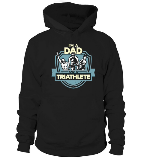 Triathlon Im A Dad And A Swimmer Race Competition Hoodie Unisex