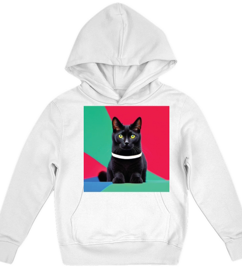 cat daddy black cat vintage eighties style Kids Hoodie