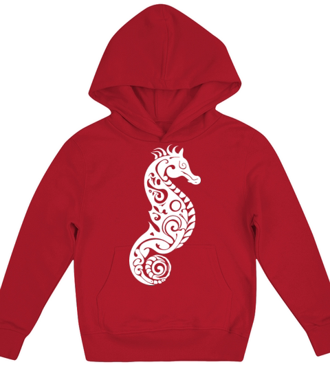 Cute Little Vintage Tattoo Seahorse Kids Hoodie