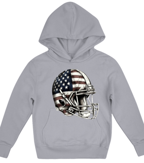 Football USA American Flag Vintage Gift Kids Hoodie
