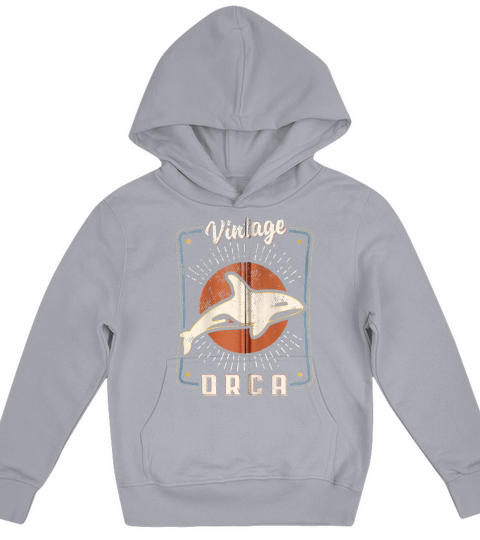 Orca Whisperer Vintage Classic Retro Animal Love Kids Hoodie
