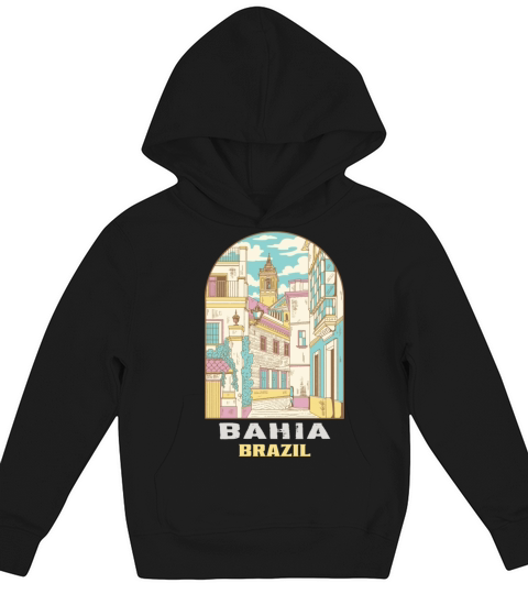 Salvador Bahia Brazil Vintage Landscape Kids Hoodie