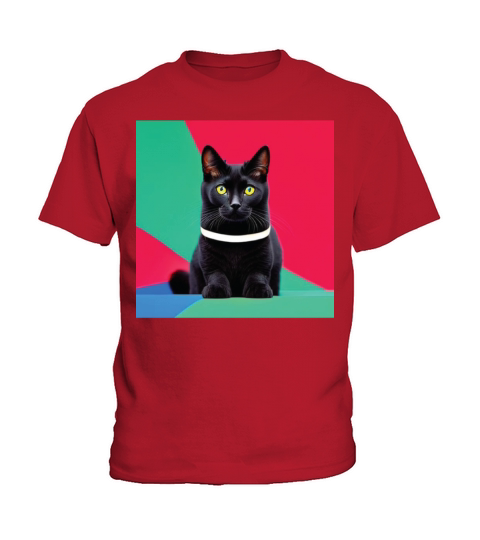 cat daddy black cat vintage eighties style Kids T-Shirt