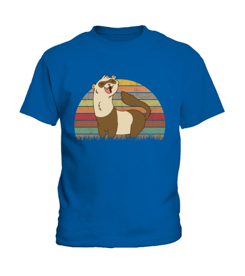 Ferret Retro Weasel Vintage Kids T-Shirt