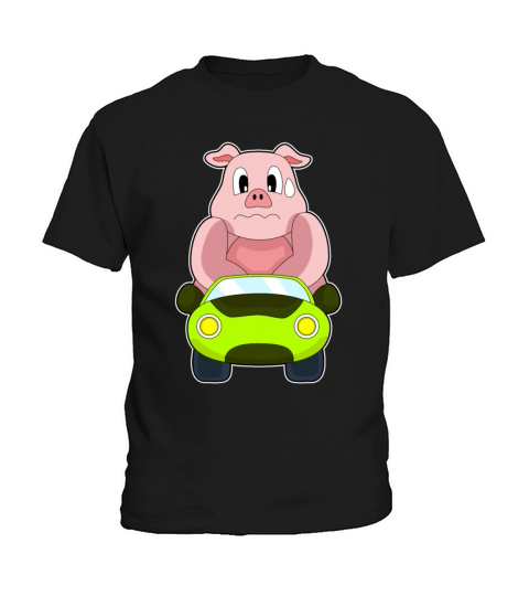 Pig Car Kids T-Shirt