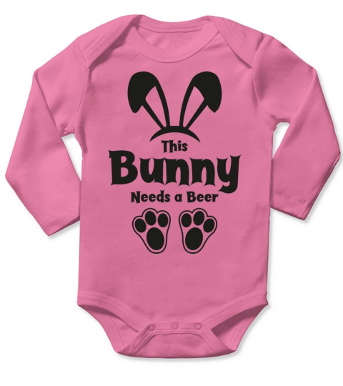 This Bunny Needs a Beer Long Sleeve Baby One-Piece