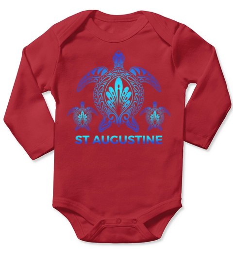 Vintage St Augustine Florida FL Turtle Souvenirs Long Sleeve Baby One-Piece