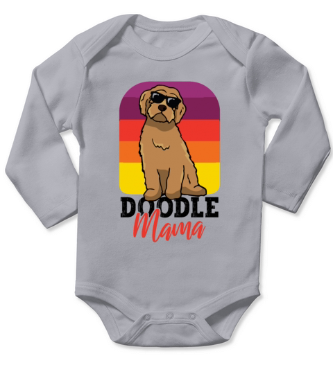 Womens Doodle Mama Labradoodle Goldendoodle Long Sleeve Baby One-Piece