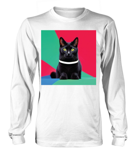 cat daddy black cat vintage eighties style Long sleeved Unisex