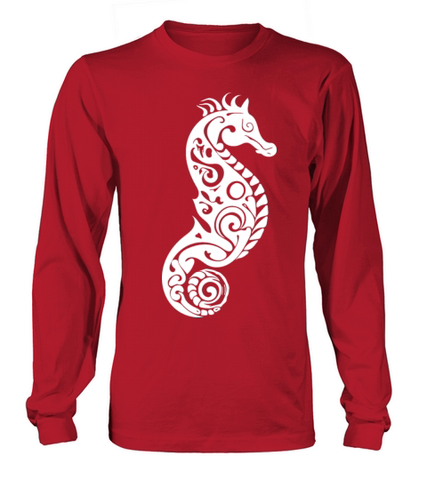 Cute Little Vintage Tattoo Seahorse Long sleeved Unisex