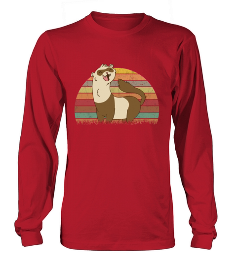 Ferret Retro Weasel Vintage Long sleeved Unisex